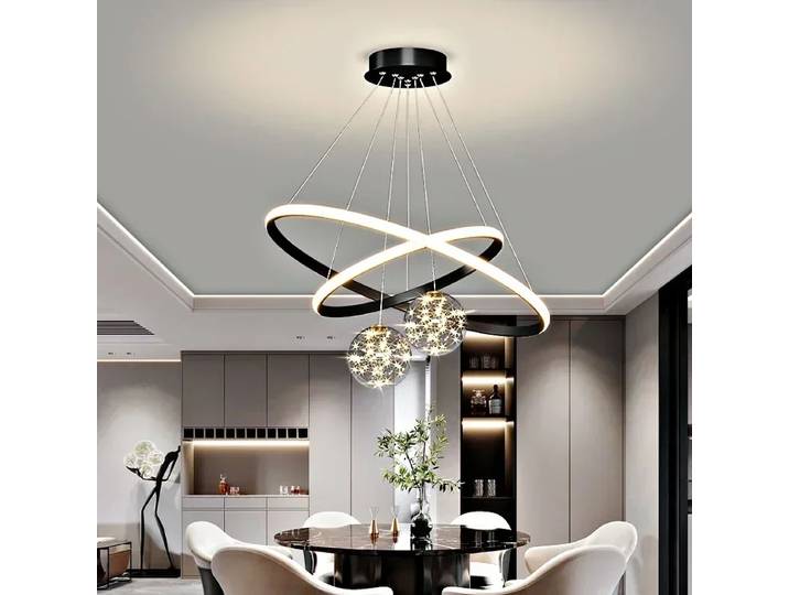 Lustres simples modernes boule de verre pour salle à manger salon décoration suspension luminaire intérieur