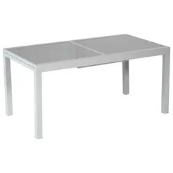 Gartentisch ausziehbar Metall/ Glas L: 180-240 cm