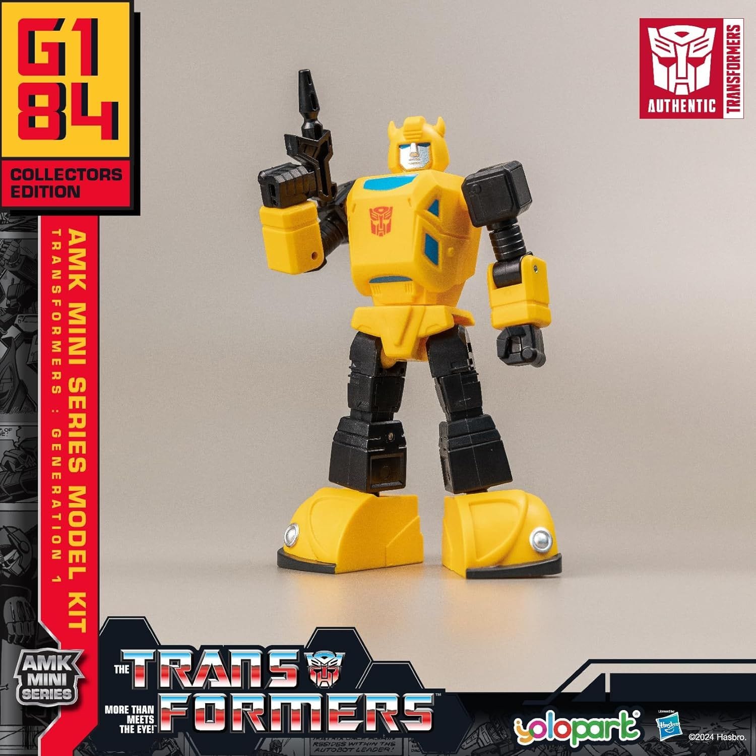 Zuru Transformers: Generation One - Model Kit 10cm Bumblebee - 10cm Scale, Poseable, Includes Laser Blaster & Interchangeable Hands