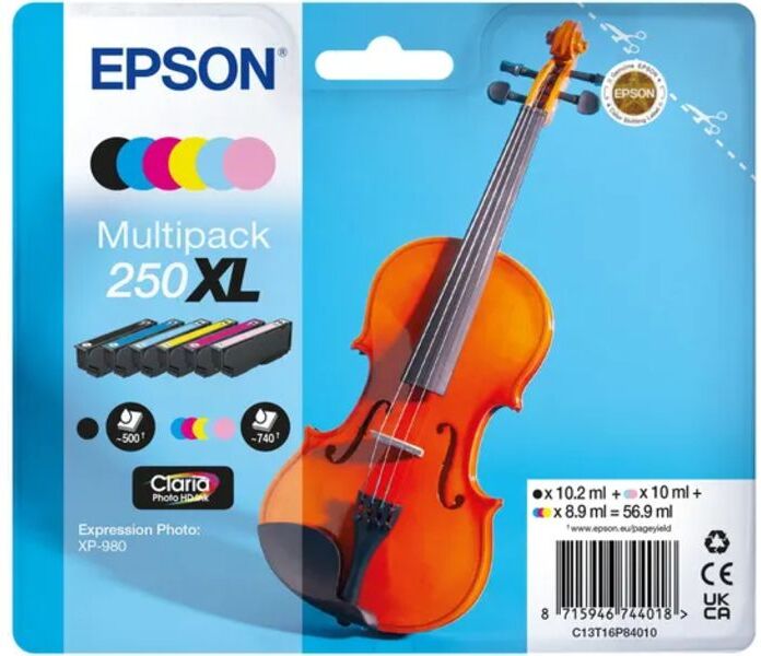 Epson 250XL (C13T16P84010) - 6-farbig - Druckerpatrone - Hohe Kapazität