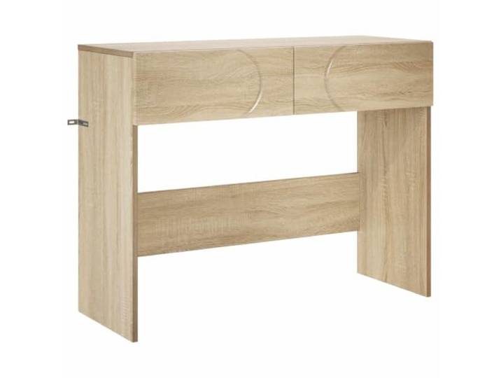 KDACVBMG Konsolentisch Sonoma-Eiche, 96,5 x 38 x 75 cm, Ingenieurholz Rechteckige Konsole, integrierte Schubladen, flexible Installation, Eingang Flur, Wohnzimmer, Nassreinigung