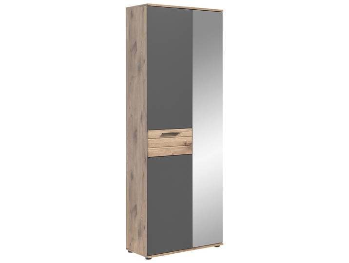 Garderobenschrank Mason Eiche/Grau