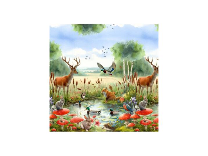 NORFTUFTING “Bambi Nature” Nappe en toile cirée rectangulaire – 140 x 250 cm