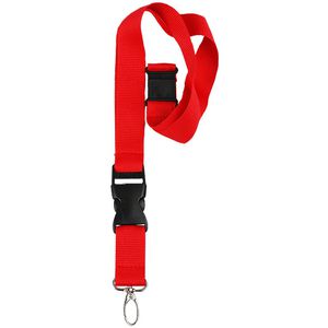 BASI Schlüsselband 0006-0631-ROT, rot, Textil, Karabiner, 52cm, mit Sicherheitsverschluss