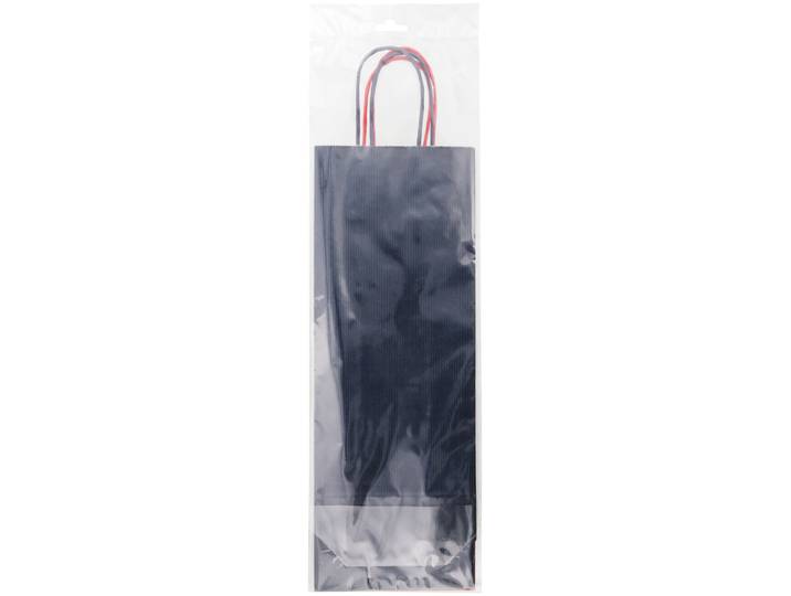 2 Flaschentaschen mit Henkel unicolor 14x8.5x39cm