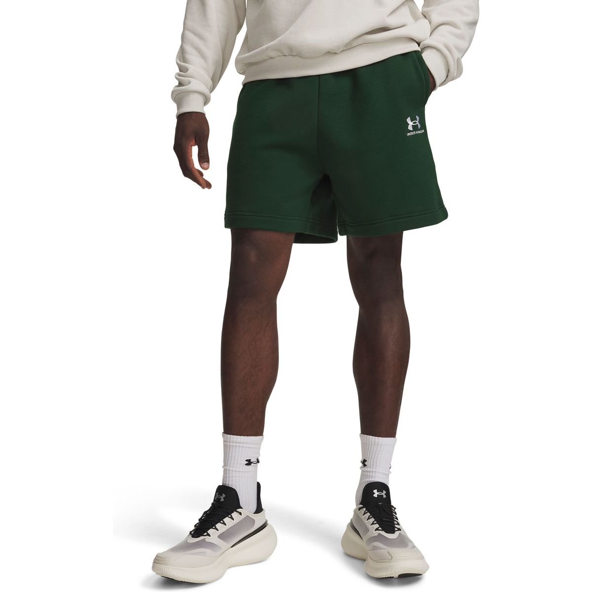 Under Armour Icon Fleece Taped Short green white (301) L 6013458-301-LG