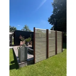 Badeko Sichtschutzwand „Berlin“ mit Lärchenholz