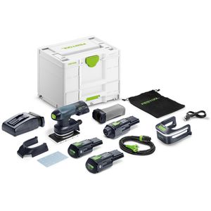 Festool Schwingschleifer Rutscher RTSC 400 3,0 I-Set, 578934, 18V / 3,0Ah, 80x130 mm, 2 Akkus, Adapter, Lichtmodul & Koffer