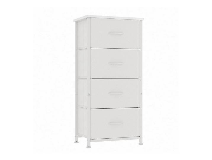 LuxusKollektion Kommode Kommode schmal Weiß 4 Stoffschubladen (1 St)