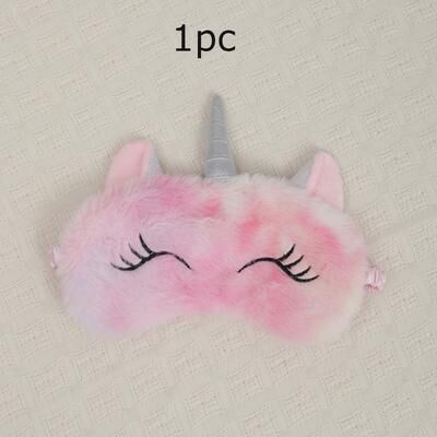Smart Shopping Spot Cartoon Unicorn Anime Sleeping Mask Cute Blindfold For Kids, Travel Sleep Eye Band, Perfect Gift For Rest & Relaxation pink
