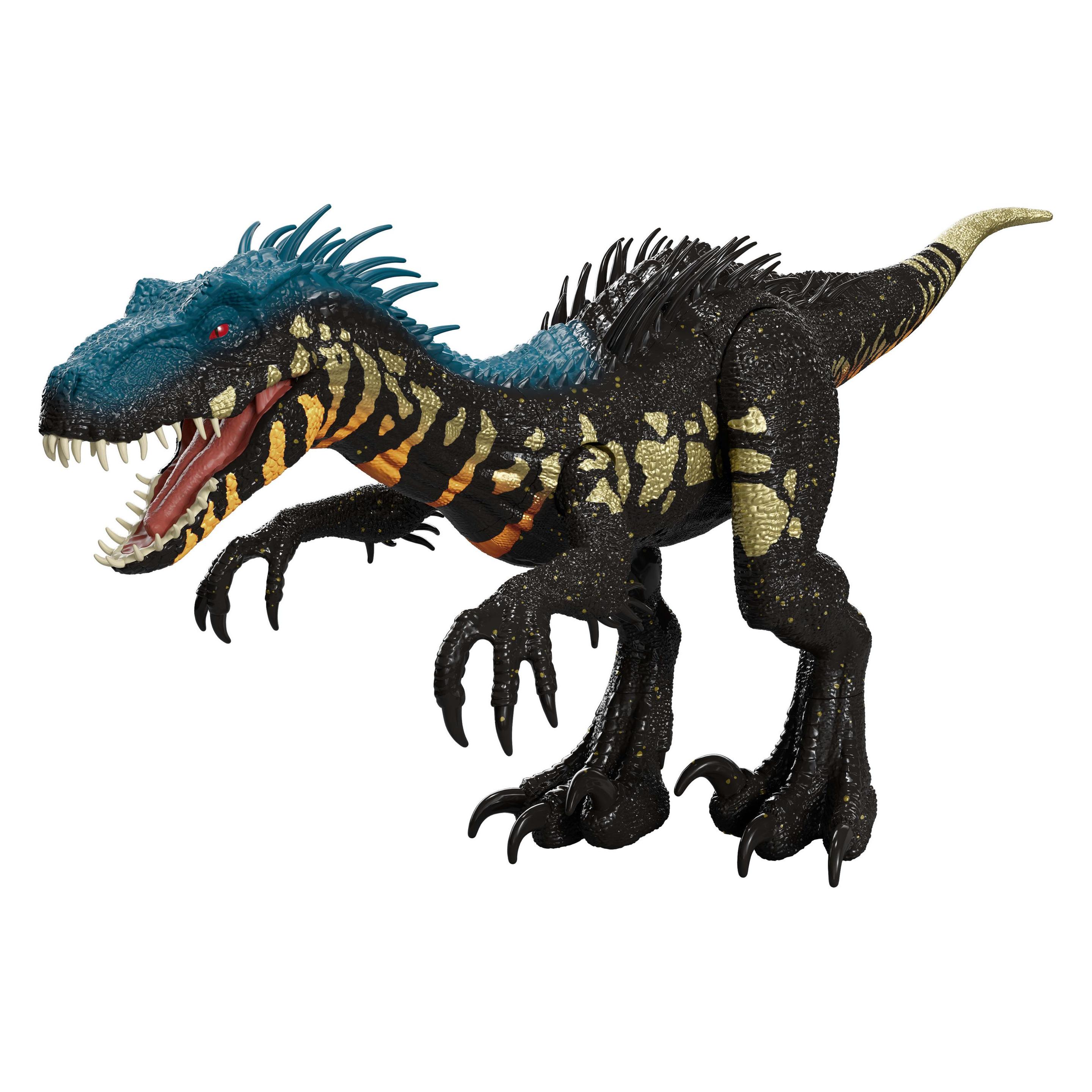 Mattel Jurassic World Reimagined Indoraptor Dinosaur Action Figure, Bold Colored Real Feel Carnivore Toy (JLD32)