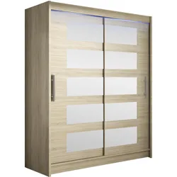SCHWEBETÜRENSCHRANK Westa V, mit RGB LED Beleuchtung