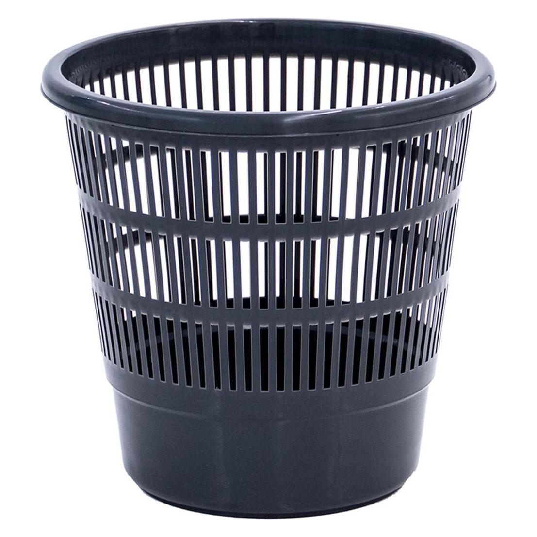 Plastiken Papierkorb Raster Schwarz Polypropylen 16 L (16 l) (45259367)