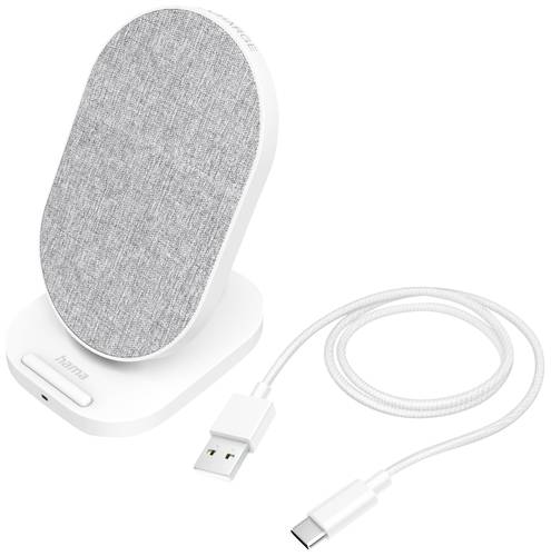 hama 00201686 Wireless Charger "QI-FC10S-Fab", 10 W, kabellose Smartphone-Ladestation, WS