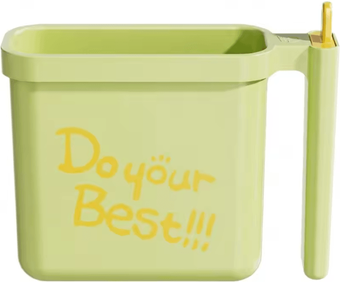 Inspire Curations Instant Noodle Bowl With Built In Fork Reusable Heat Resistant Food Container greenx1pcs