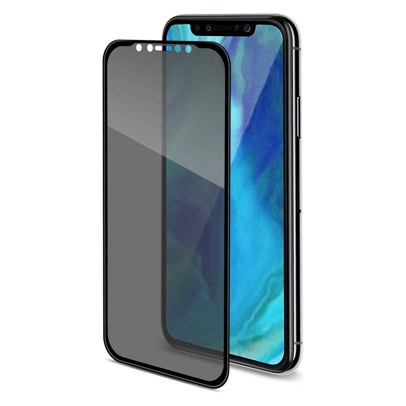 Celly Privatsphäre 3D Glas Apple Transparent Bildschirmschutzfolie 1 Stück (1 Stk., Apple iPhone XS Max) (PRIVACY3D999BK)