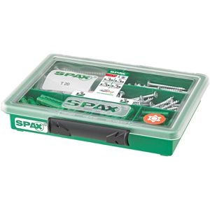 Spax Schrauben-Dübel-Set 4000001991179, Universaldübel, Schrauben & Bit, 161-teilig, 40 Stück