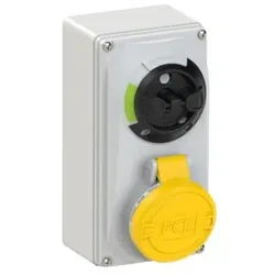 PCE 6114-4 CEE-Steckdose abschaltbar kompakt 16A 4p 4h IP44/IP54 61144