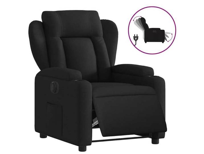 CHIC Fauteuil inclinable électrique Noir Tissu - 77x94 5x100 cm 341453 S11