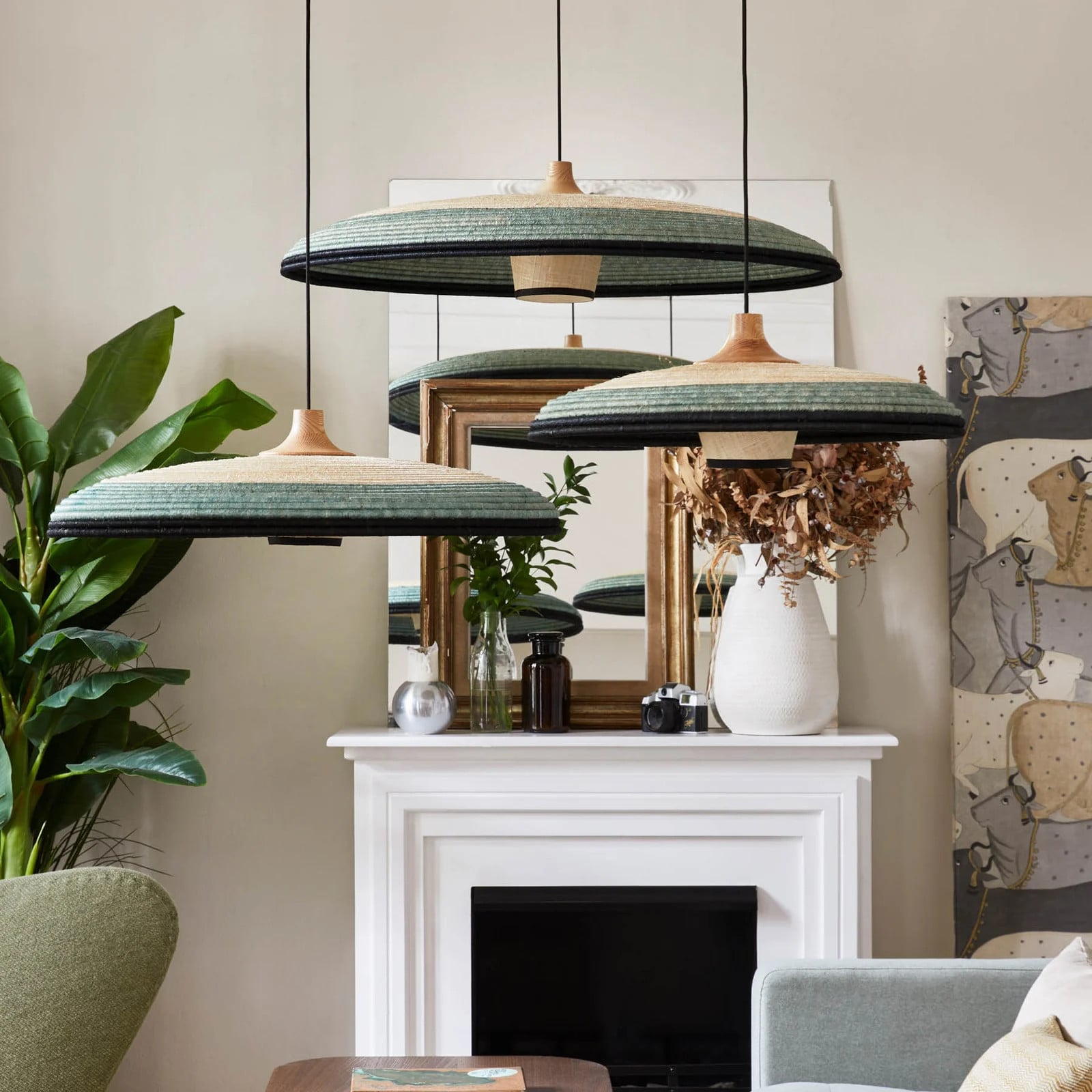 Forestier Grass XL Hanglamp - Blauw - Designer Woonkamerlamp