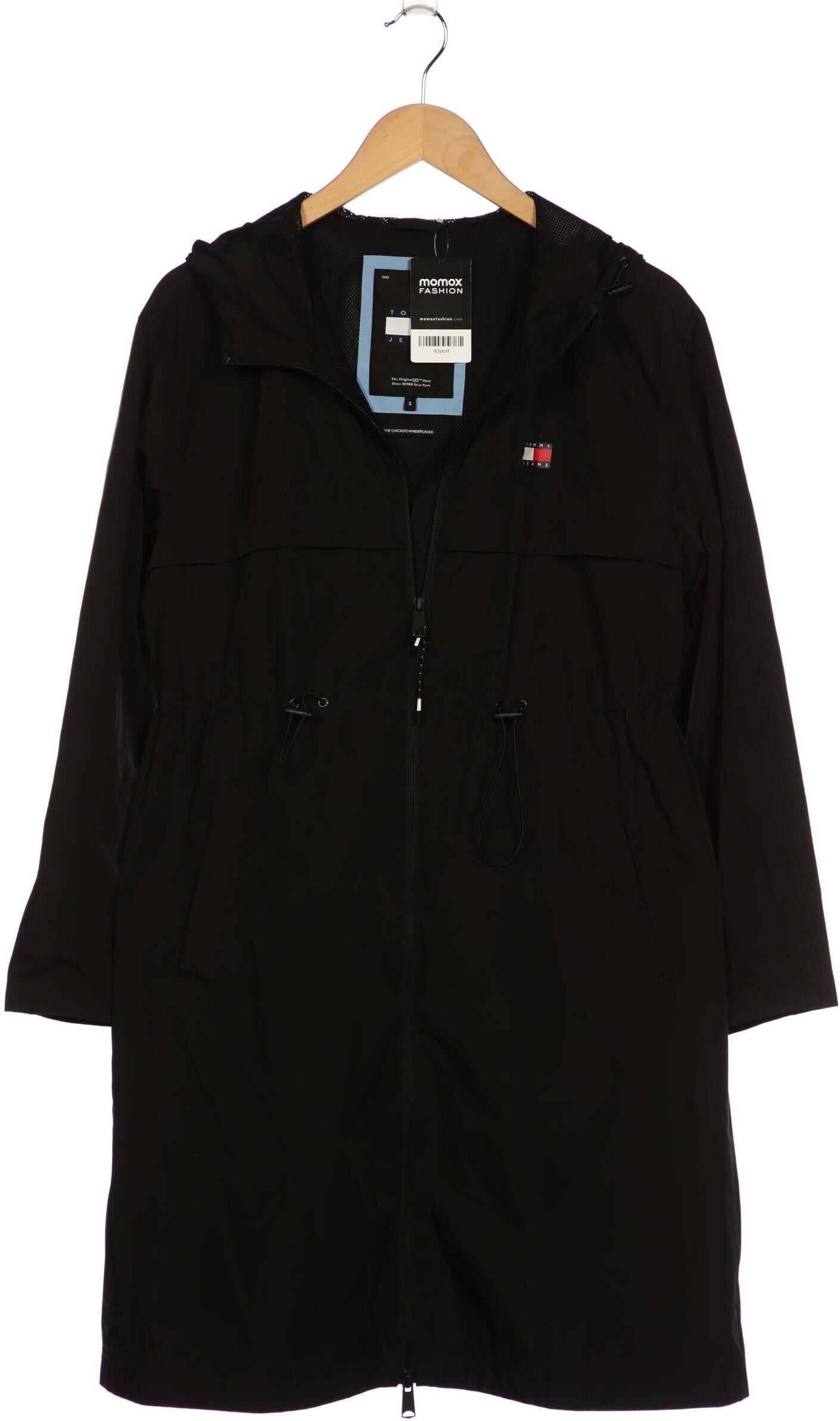 Tommy Hilfiger Damen Mantel, Schwarz, Gr. S, Synthetik - Second Hand