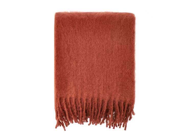 Scandi Living Dune Mohair Decke 130x170 cm Sienna