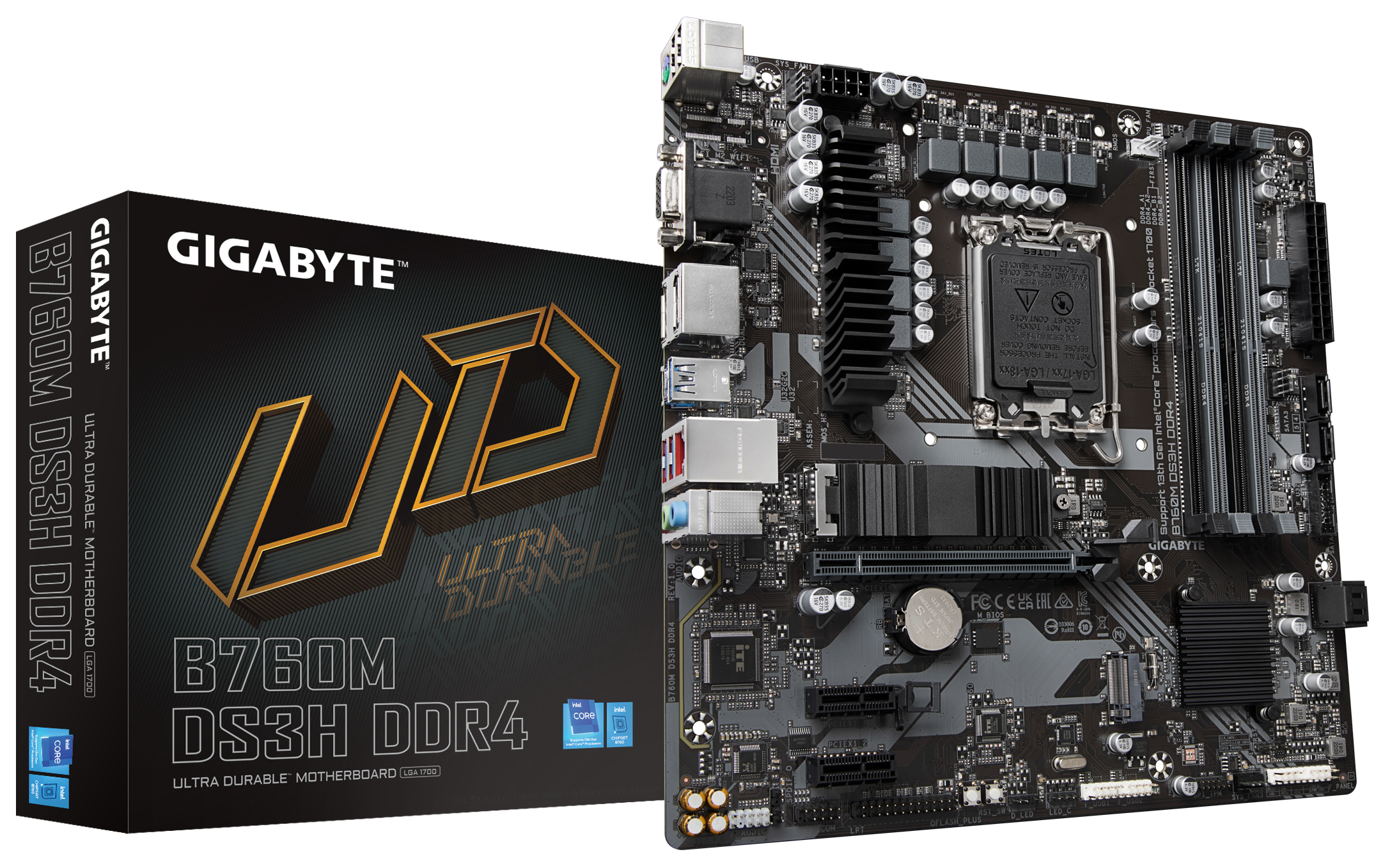 GIGABYTE B760M DS3H DDR4 mATX Mainboard - Sockel 1700