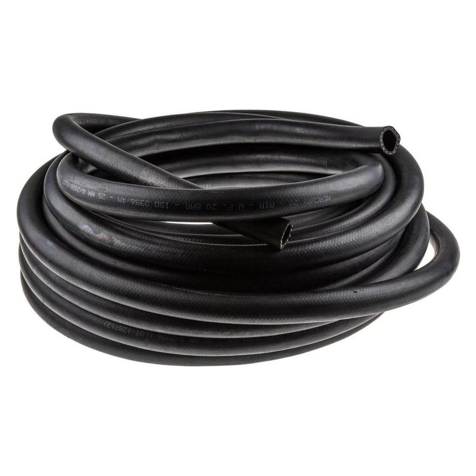 RS PRO Compressed air hose, Black, 25mm ID (9145531)