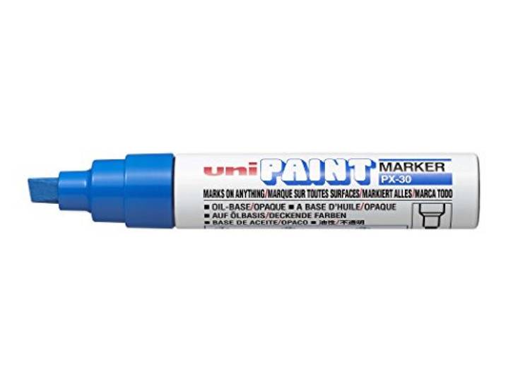 Uni-Ball - Lakstift Uni Paint PX-30 met wigvormige punt, blauw