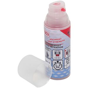 BGS-technic Schraubensicherung 80616, hochfest, rot, wasserfest, Pumpdosierer, 50ml