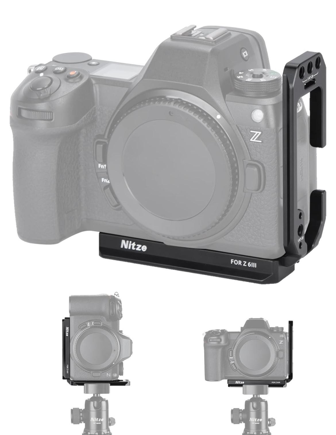 Elzusha L-Bracket voor Nikon Z6 III met Arca QR-platen