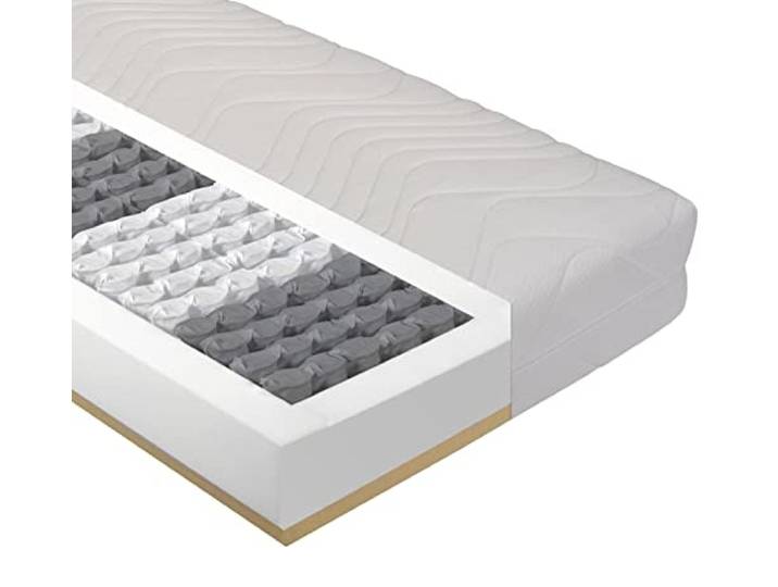 BeCo Matratze 140x200 cm Physio Top Härtegrad H3 fest/Taschenfederkernmatratze Öko-Tex Zertifiziert/ergonomische 7 Zonen Matratze Höhe 20 cm/Matratzen produziert in Deutschland