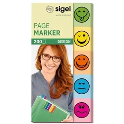 Sigel Haftmarker »Design Smile« HN502 50 x 20 mm mehrfarbig, 5x2 cm