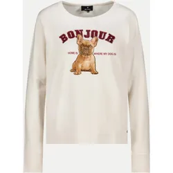 Langarmshirt mit Bulldoggen-Print 160-antique white 40