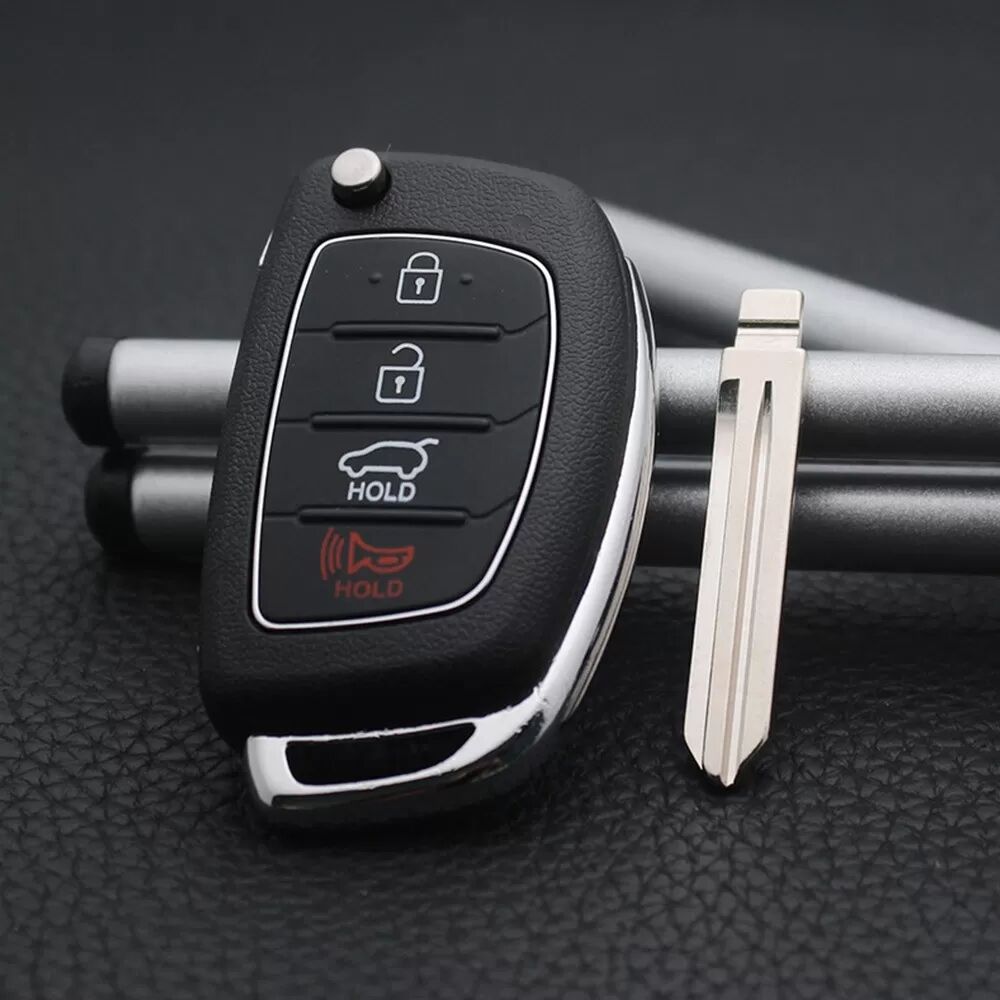 INF 4-Tasten Auto Schlüssel Gehäuse kompatibel mit Hyundai Kia - Rechter Schlitz