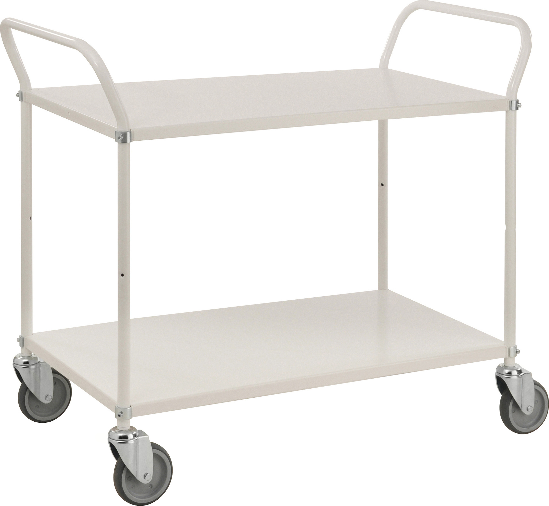 Kongamek Etagenwagen mit 2 Böden 900x440mm in Weiß ohne Bremse