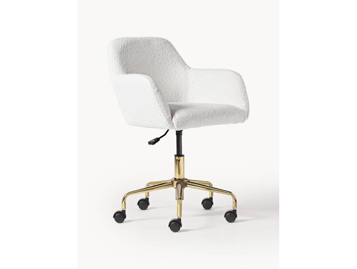Chaise de bureau en bouclette Lucie