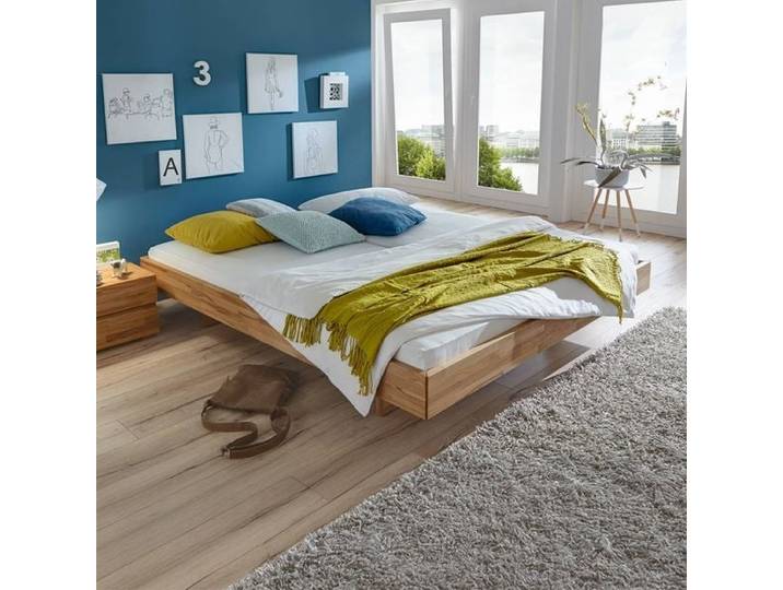 Bett Rimini Buche Massivholz ohne Kopfteil 90x200cm Kernbuche klassischer Stil