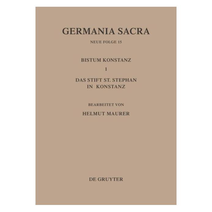 De Gruyter Germania Sacra,NF.15 (Deutsch, Hardcover, Helmut Maurer) (65854325)