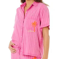 RIP CURL HOTEL MALIBU EMBROID Hemd 2026 super pink - M