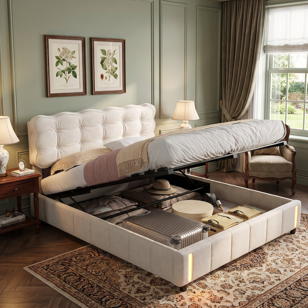 Metro Ottoman Bed Beige 150*200cm