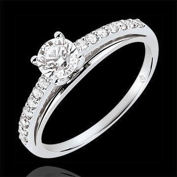 Edenly Solitaire Verlobungsring - Avalon - Diamant 0.4 Karat - WeiÃŸgold 9 Kara