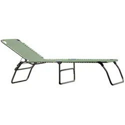 Gartenliege Amigo XXL aus Aluminium, modern mit 3-fach verstellbarer Rückenlehne, salbeigrün, Outdoor