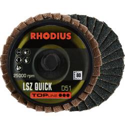 Rhodius 303932 LSZ QUICK Fächerschleifscheibe Körnung (num) 80 Edelstahl, Stahl, NE-Metalle 10 St.
