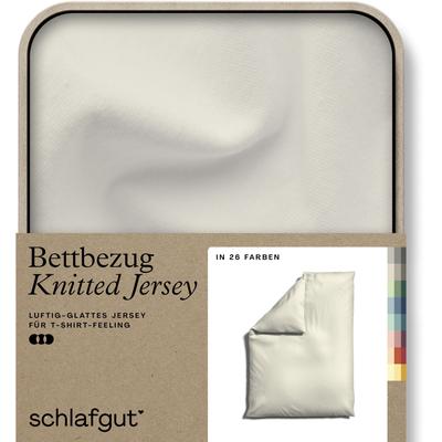 Schlafgut "Premium Bettbezug Knitted Jersey (1 St)" Ton-in-Ton Reißverschluss, Bio-Baumwolle mit Elasthan, Uni, OEKO Tex