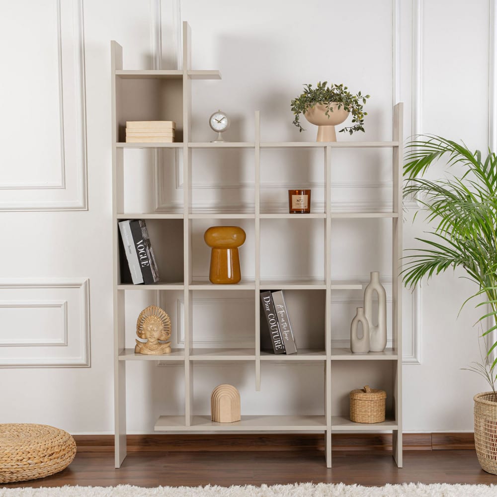 Drawer Étagère en bois h188cm - beige Beige 122x188x26cm