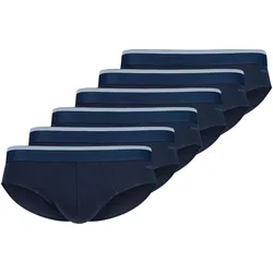 SKINY Herren Slips. 6er Pack - Brasil-Slips Cotton Multipack, Unterwäsche, Cotton Stretch Blau / S