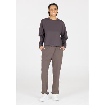 Sweathose ATHLECIA "Guyana", Damen, Gr. 38, EURO-Größen, braun, 79% Polyester, 21% Elasthan, unifarben, lang, Hosen Sweathose, in dehnbarer Qualität für Top-Bewegungsfreiheit