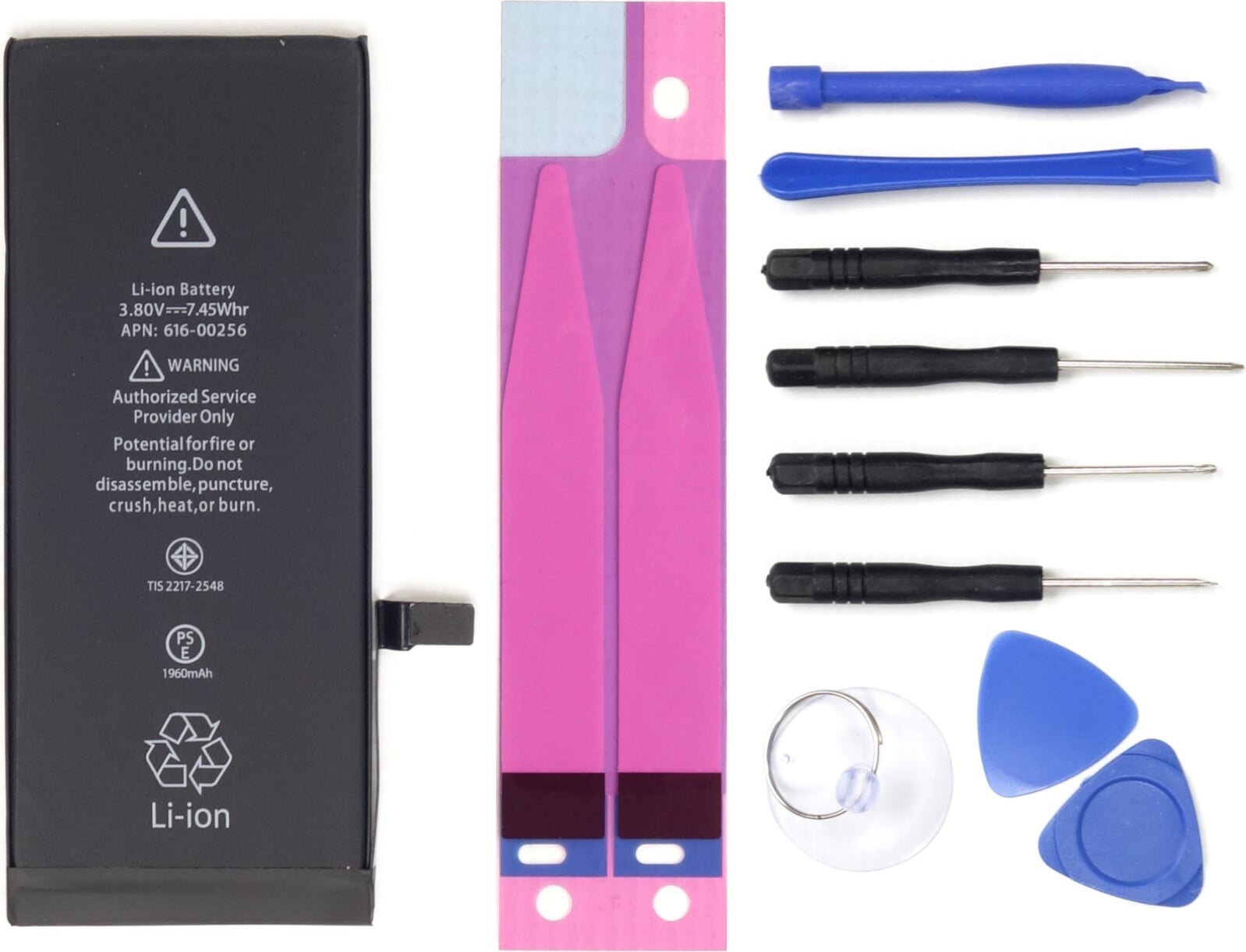 TRADEBIT Apple iPhone 7 batterij, 1960 mAh, inclusief bevestigingsgereedschap