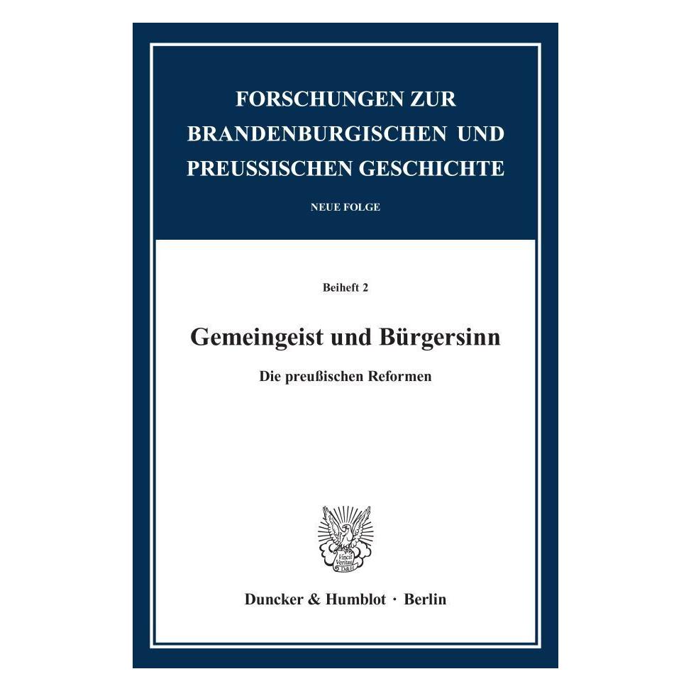 Duncker & Humblot Gemeingeist und Bürgersinn. (Deutsch, Softcover, Bernd Sösemann) (55271912)